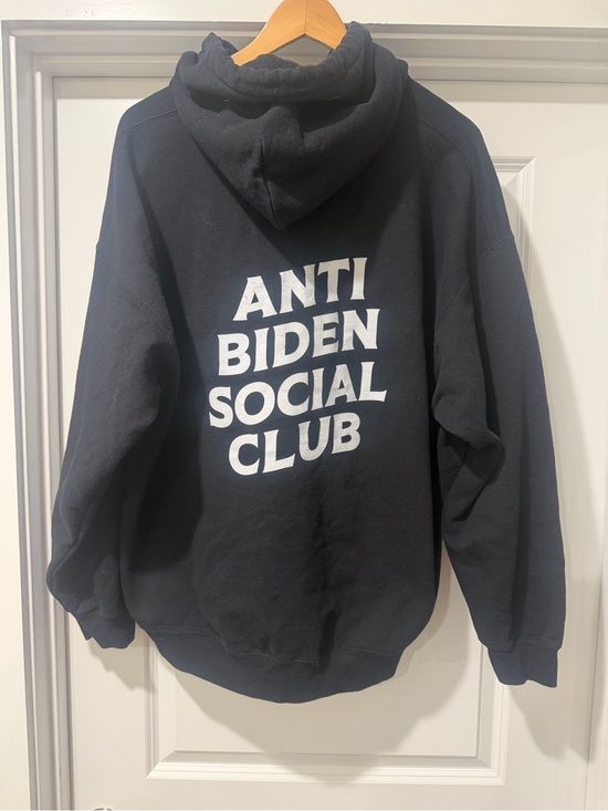 Gildan Other - Gildan Black Hoodie with White 'Anti Biden Social Club' Graphic